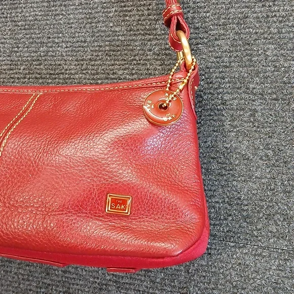 The Sak Red Leather Shoulder Bag EUC - Picture 2 of 10